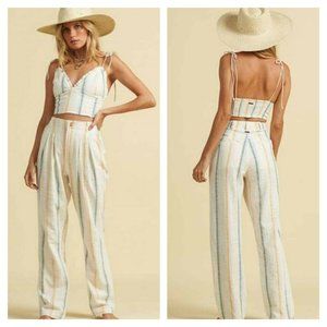 Billabong x Salty Blonde  Pants Womens Size 27 Pastel Stripes NewMoves Trousers